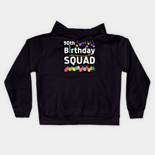 90Th Squad B-Day Crew Family Kids Hoodie